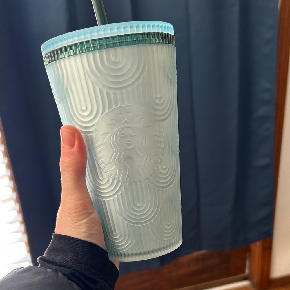 Starbucks Mint Green Textured 16oz Tumbler with Straw - Picture 3 of 4